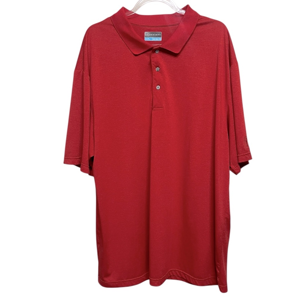 PGA TOUR Red Golf‎ Polo Short Sleeve Men’s Size 2XLarge